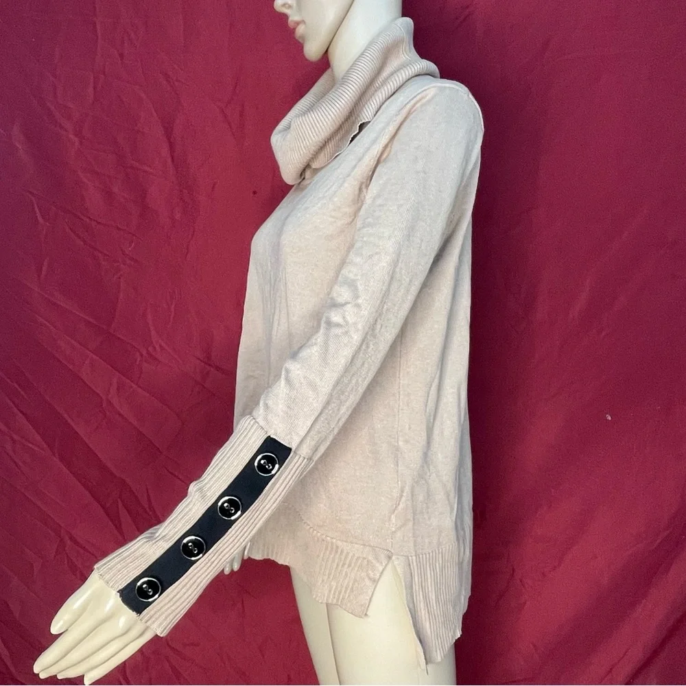 Melissa Paige Beige Cowl Neck Sweater Women’s Large